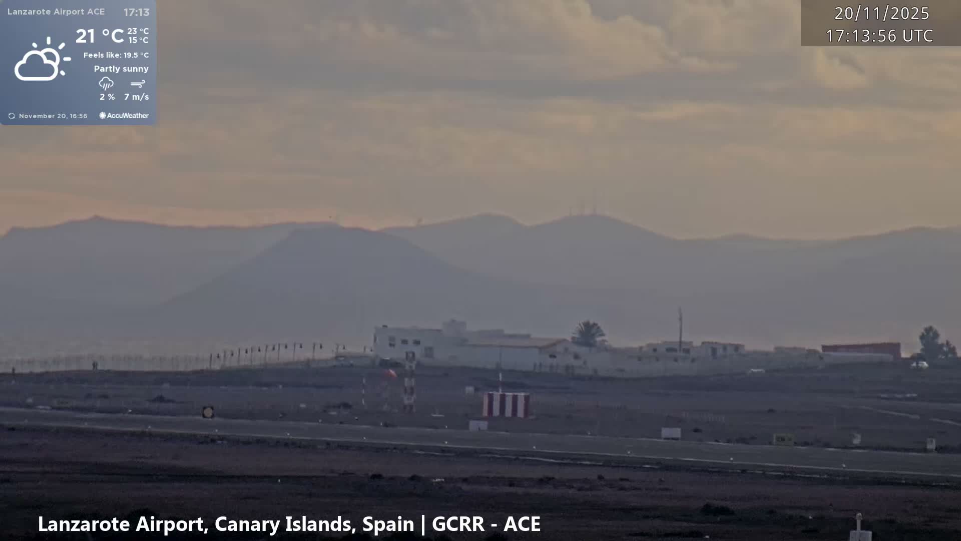 Lanzarote Airport from Inside Live Cam ACE/GCRR - Las Palmas , Canary Islands ,  Spain