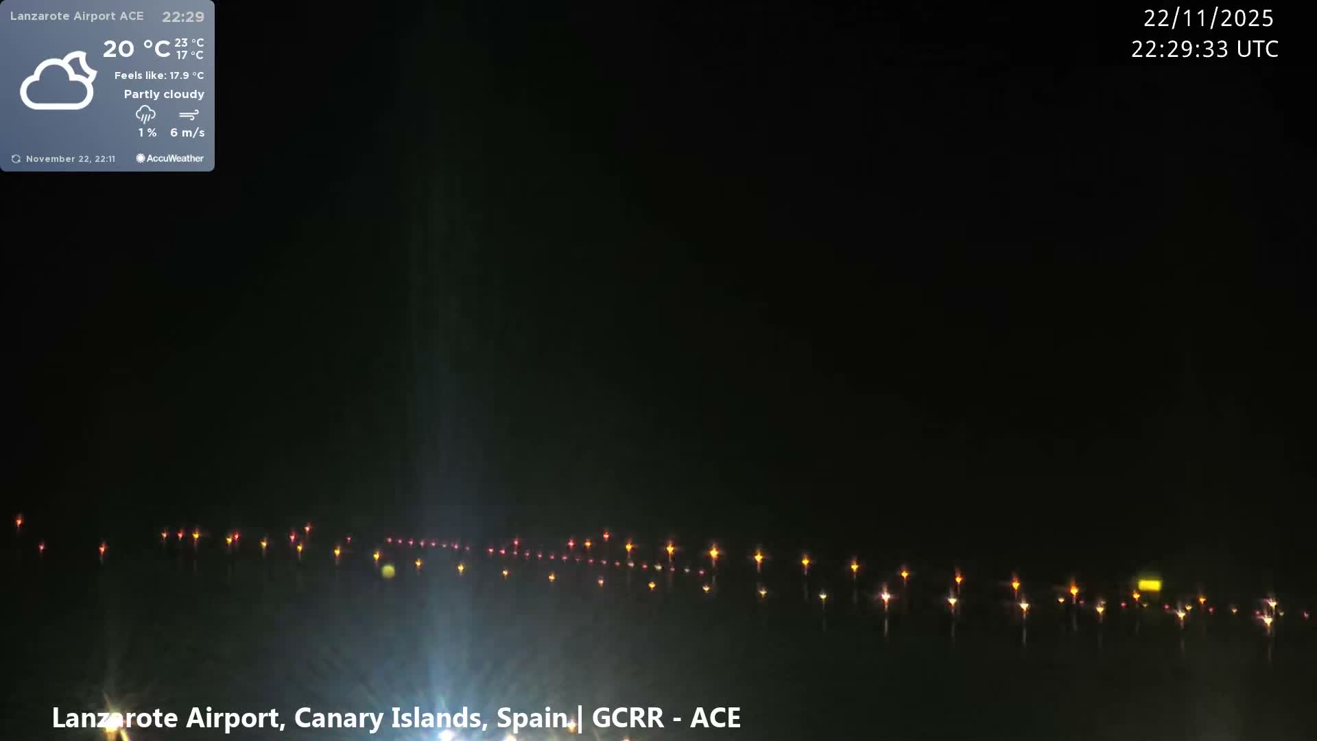 Lanzarote Airport from Inside Live Cam ACE/GCRR - Las Palmas , Canary Islands ,  Spain
