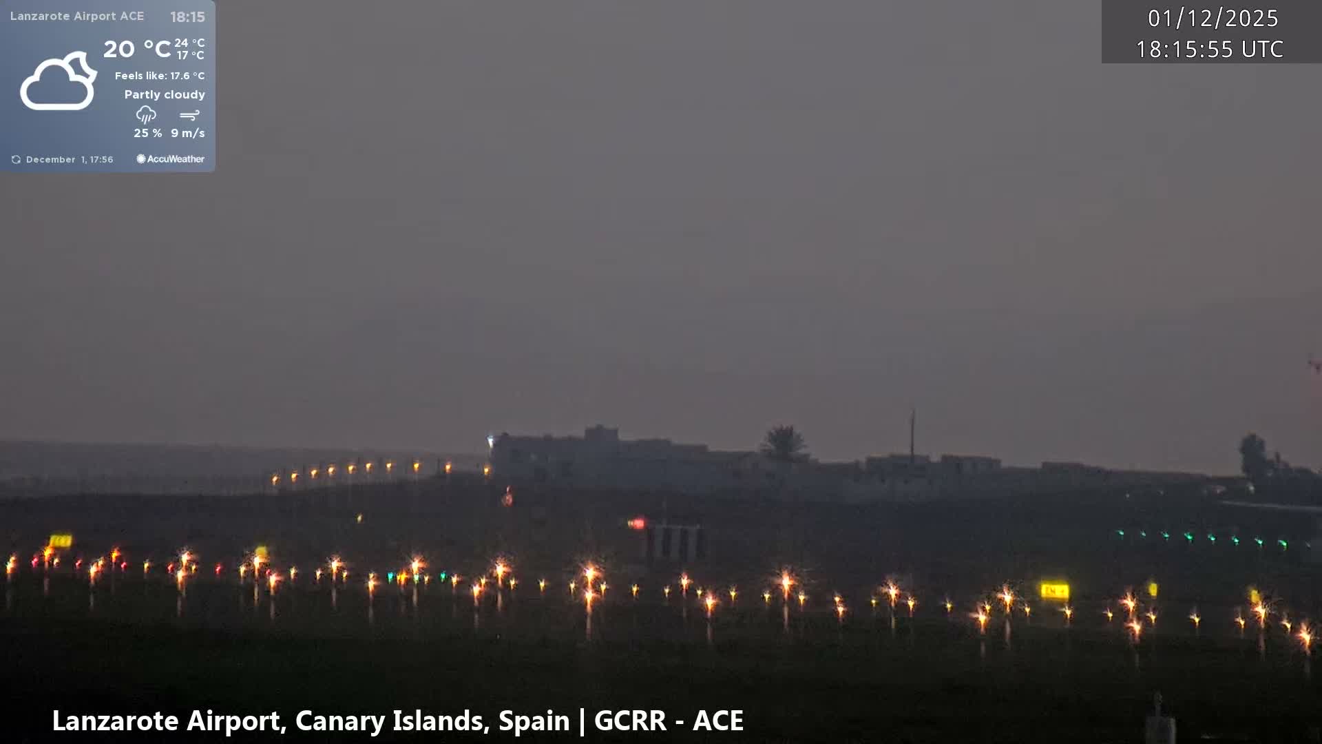 Lanzarote Airport from Inside Live Cam ACE/GCRR - Las Palmas , Canary Islands ,  Spain