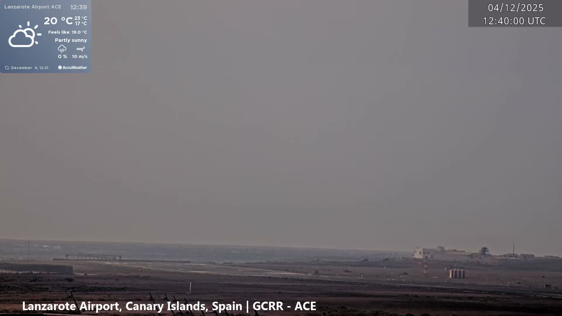 Lanzarote Airport from Inside Live Cam ACE/GCRR - Las Palmas , Canary Islands ,  Spain