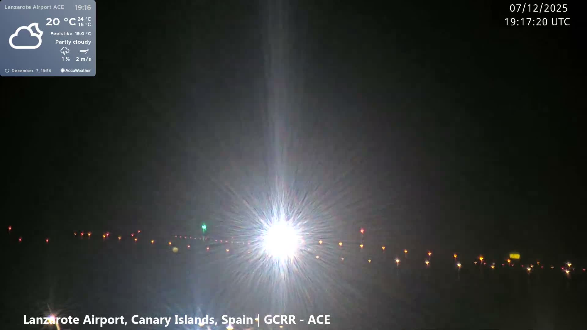 Lanzarote Airport from Inside Live Cam ACE/GCRR - Las Palmas , Canary Islands ,  Spain