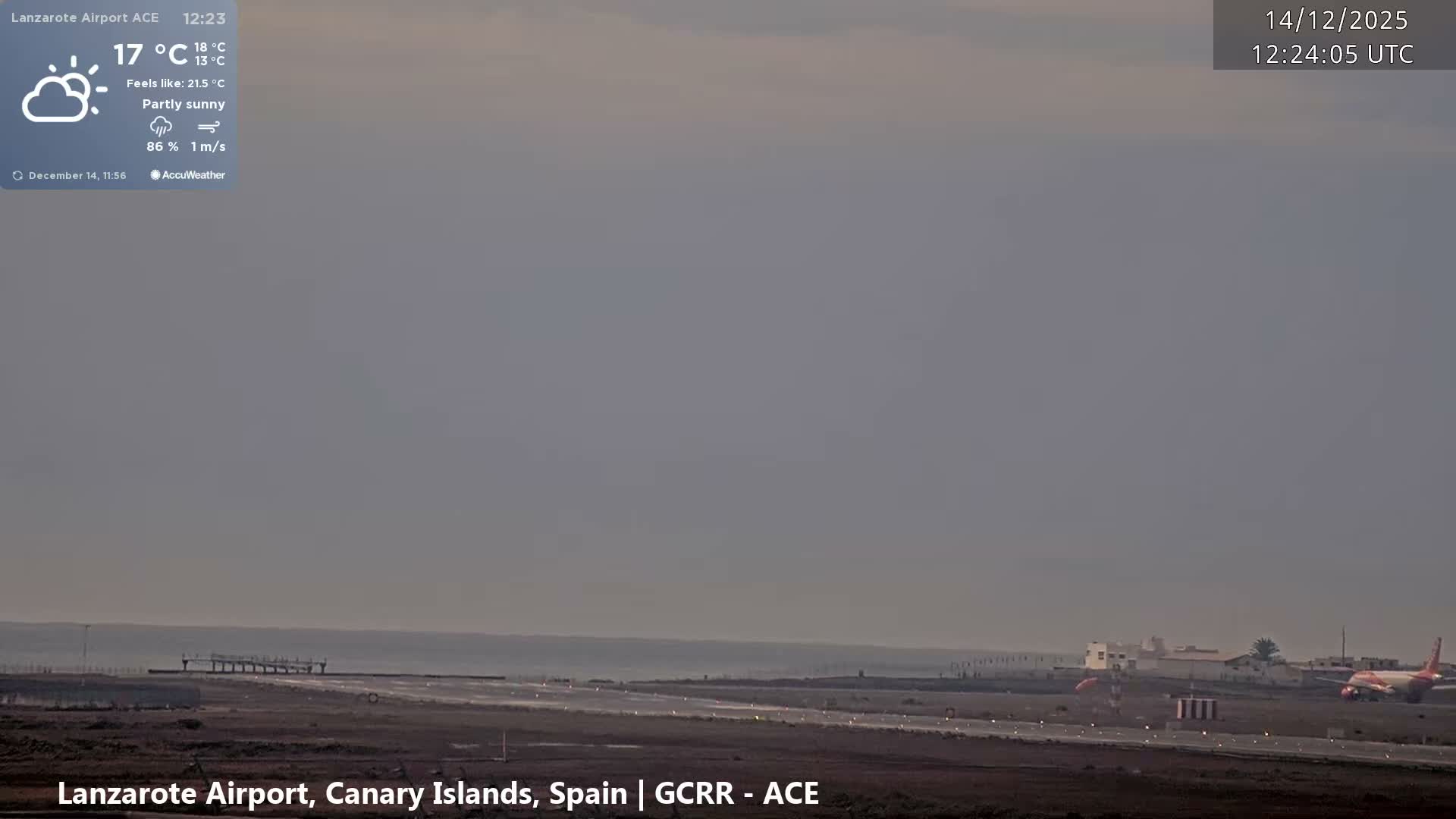 Lanzarote Airport from Inside Live Cam ACE/GCRR - Las Palmas , Canary Islands ,  Spain
