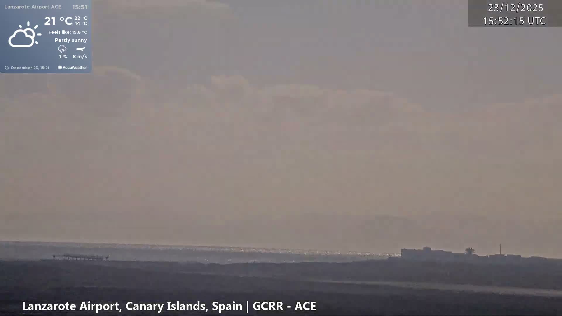 Lanzarote Airport from Inside Live Cam ACE/GCRR - Las Palmas , Canary Islands ,  Spain
