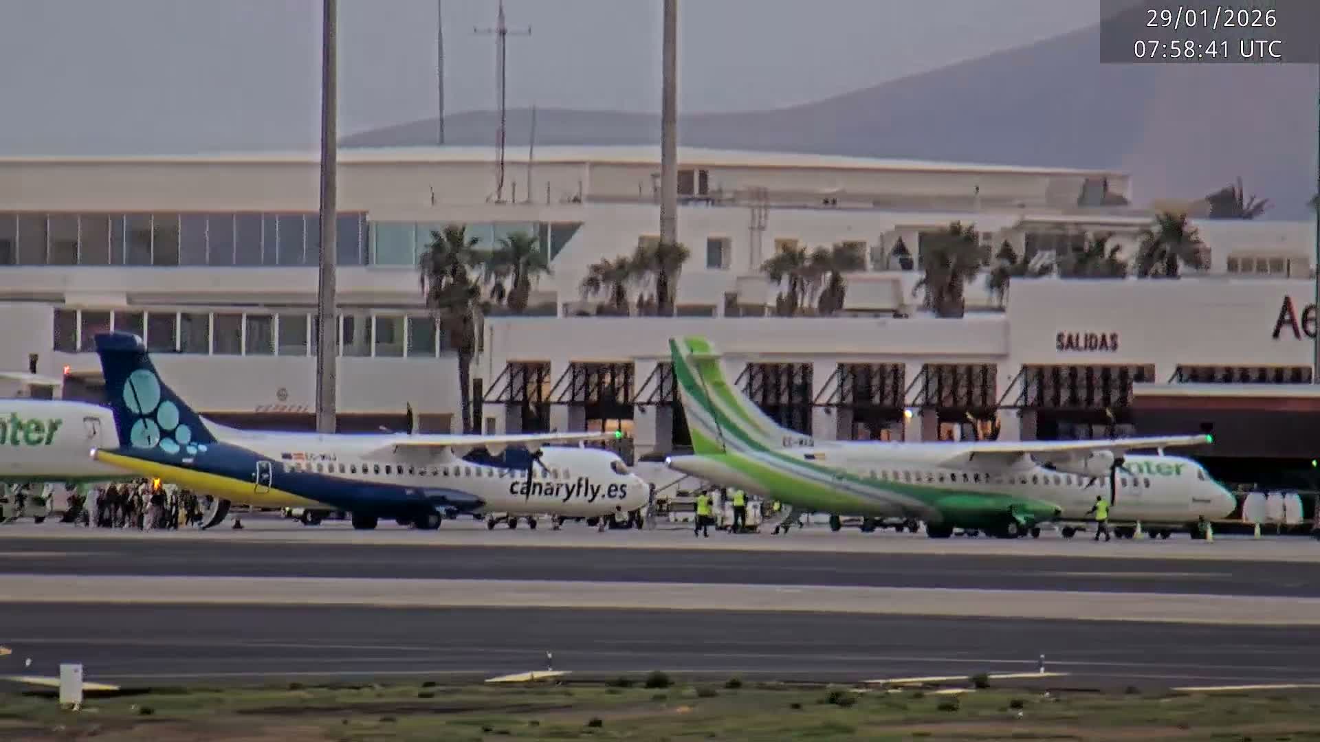 Lanzarote Airport from Inside Live Cam ACE/GCRR - Las Palmas , Canary Islands ,  Spain