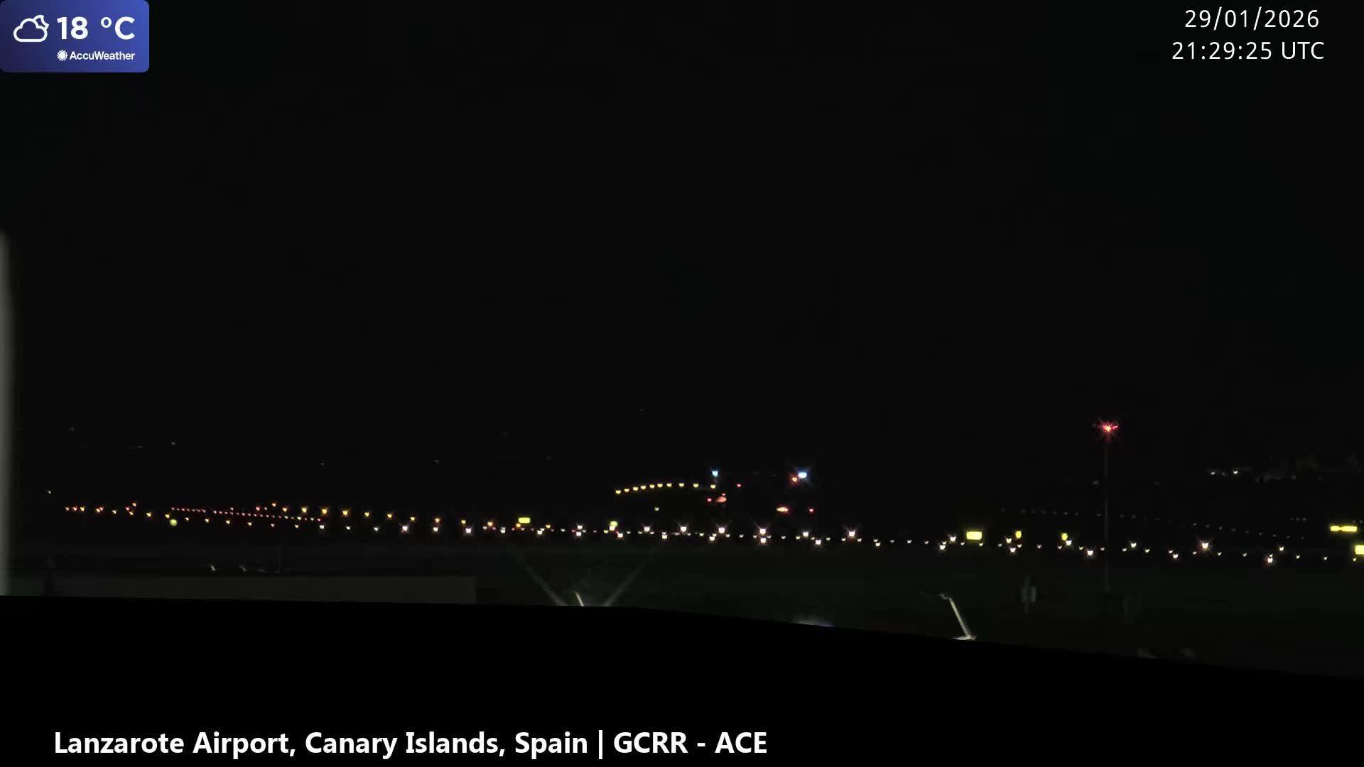 Lanzarote Airport from Inside Live Cam ACE/GCRR - Las Palmas , Canary Islands ,  Spain