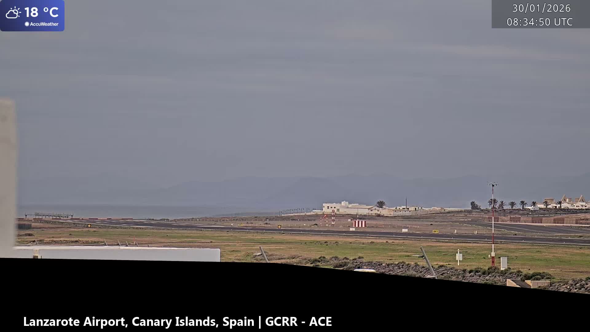 Lanzarote Airport from Inside Live Cam ACE/GCRR - Las Palmas , Canary Islands ,  Spain