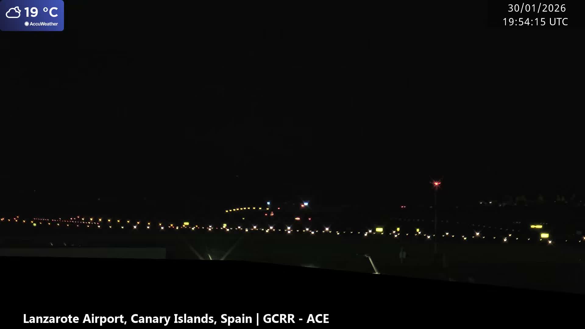 Lanzarote Airport from Inside Live Cam ACE/GCRR - Las Palmas , Canary Islands ,  Spain