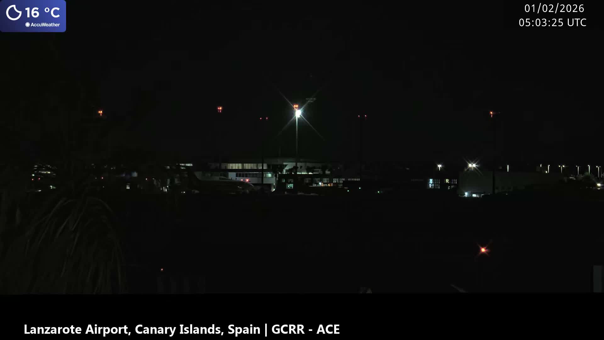 Lanzarote Airport from Inside Live Cam ACE/GCRR - Las Palmas , Canary Islands ,  Spain