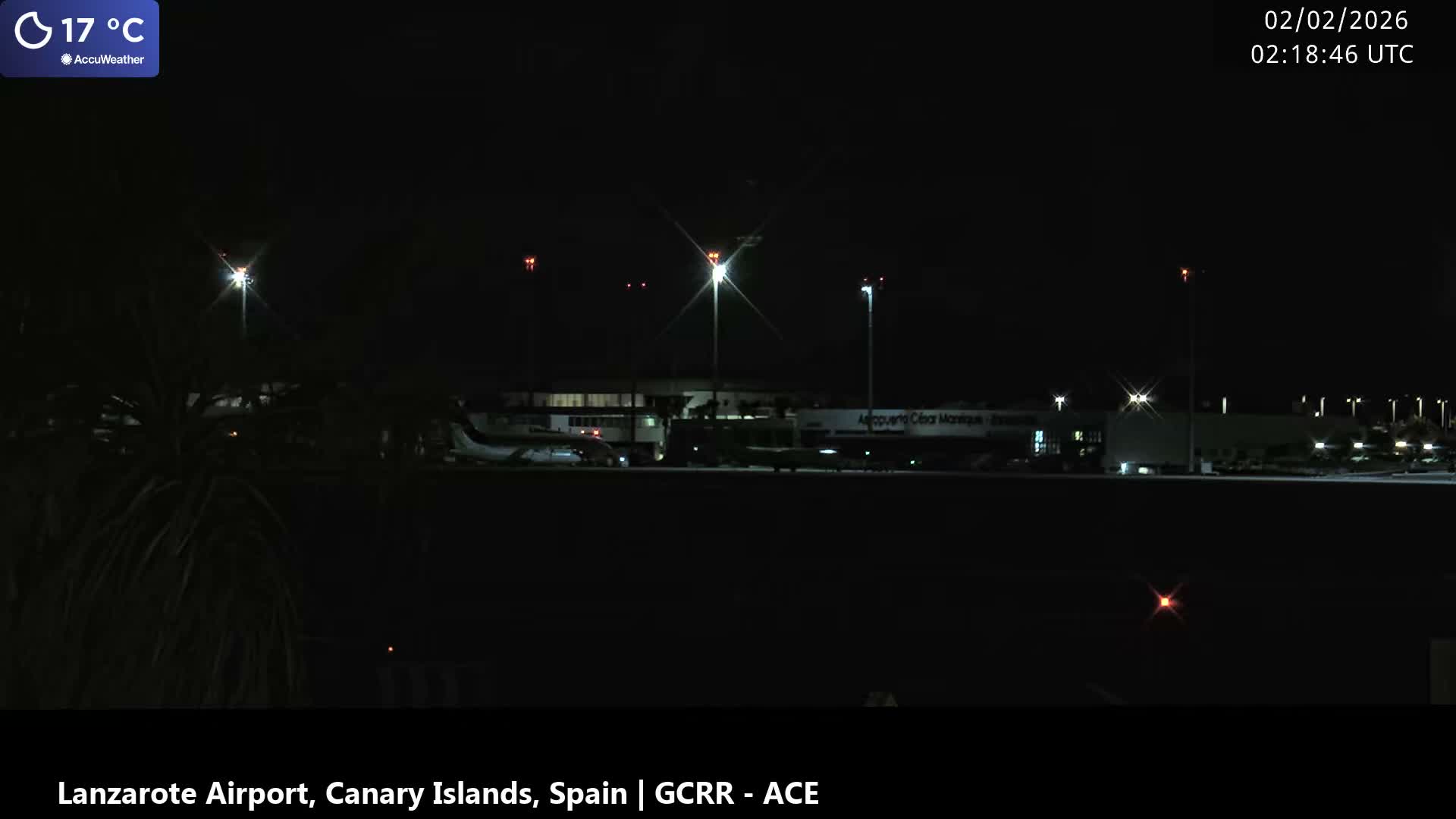 Lanzarote Airport from Inside Live Cam ACE/GCRR - Las Palmas , Canary Islands ,  Spain
