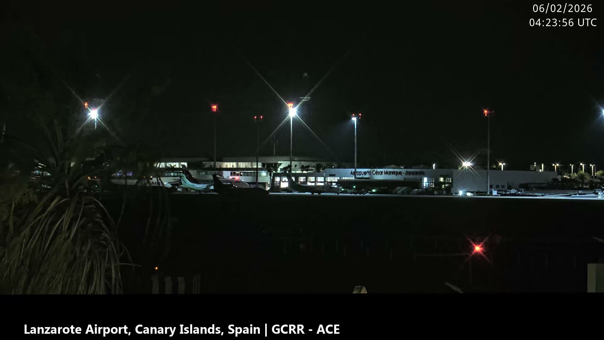 Lanzarote Airport from Inside Live Cam ACE/GCRR - Las Palmas , Canary Islands ,  Spain