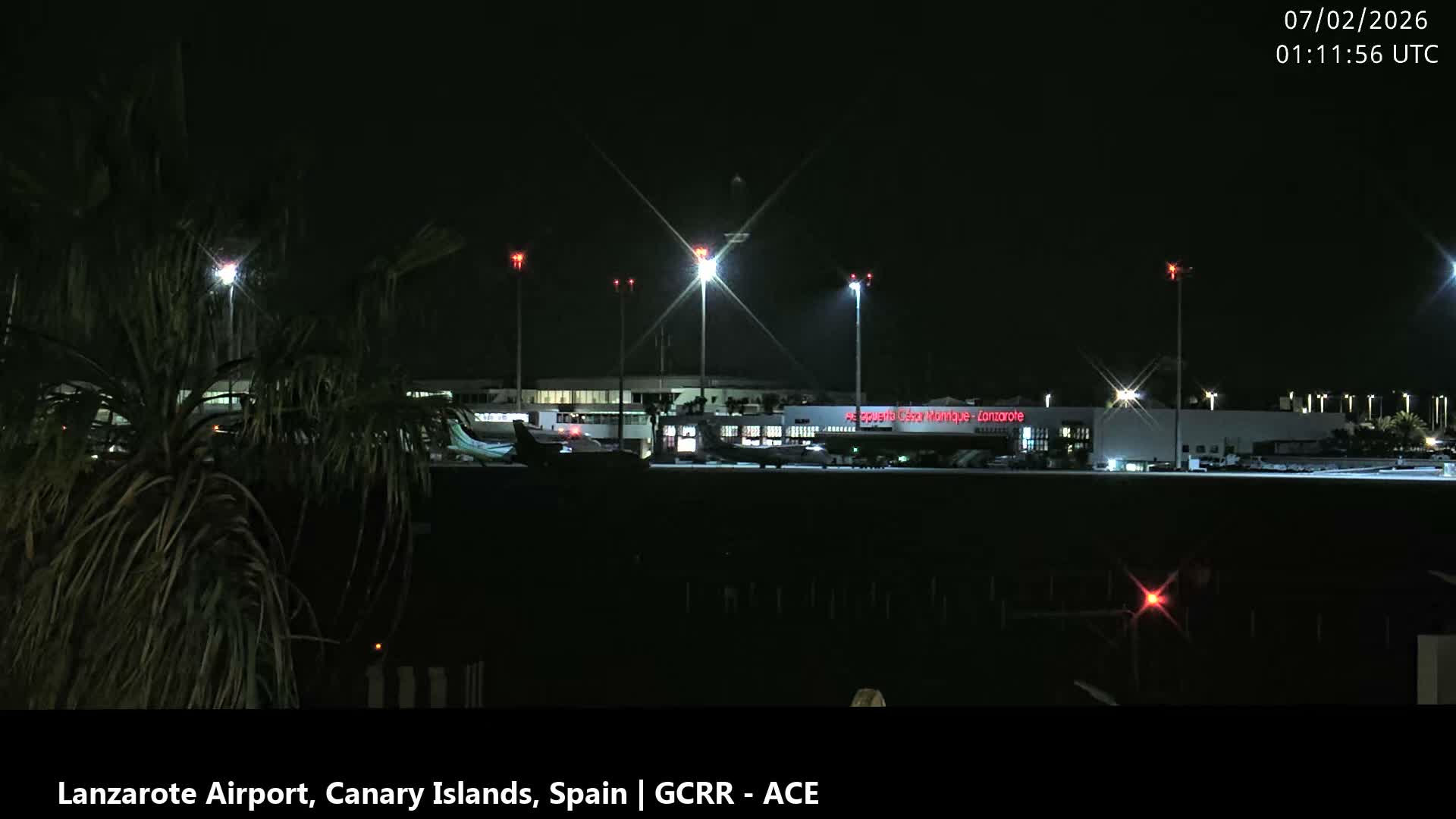 Lanzarote Airport from Inside Live Cam ACE/GCRR - Las Palmas , Canary Islands ,  Spain