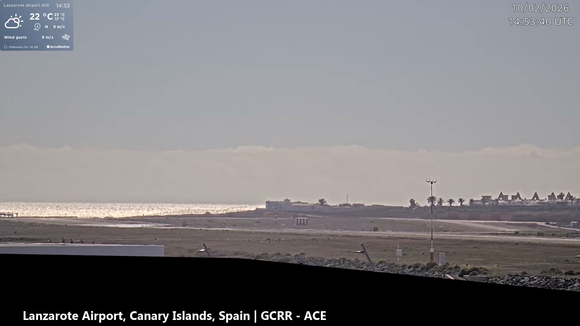 Lanzarote Airport from Inside Live Cam ACE/GCRR - Las Palmas , Canary Islands ,  Spain