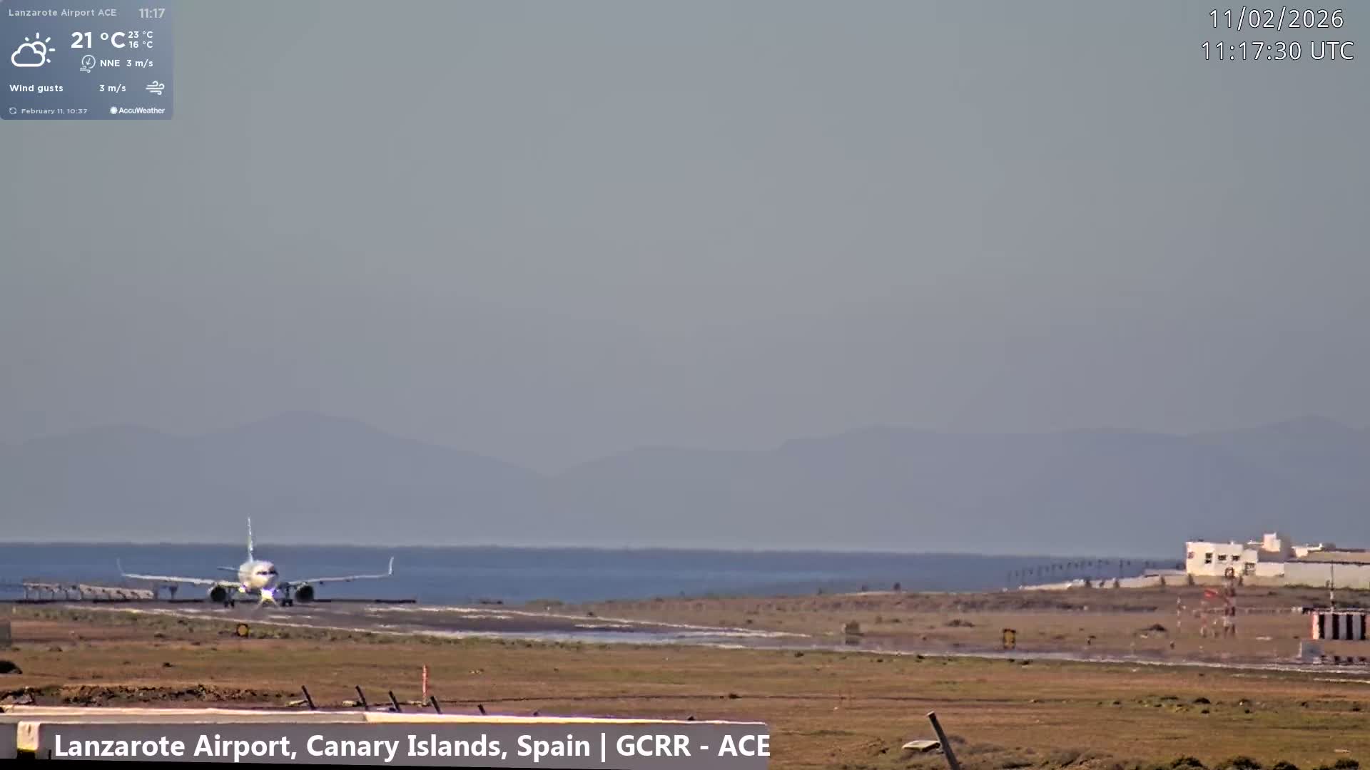 Lanzarote Airport from Inside Live Cam ACE/GCRR - Las Palmas , Canary Islands ,  Spain