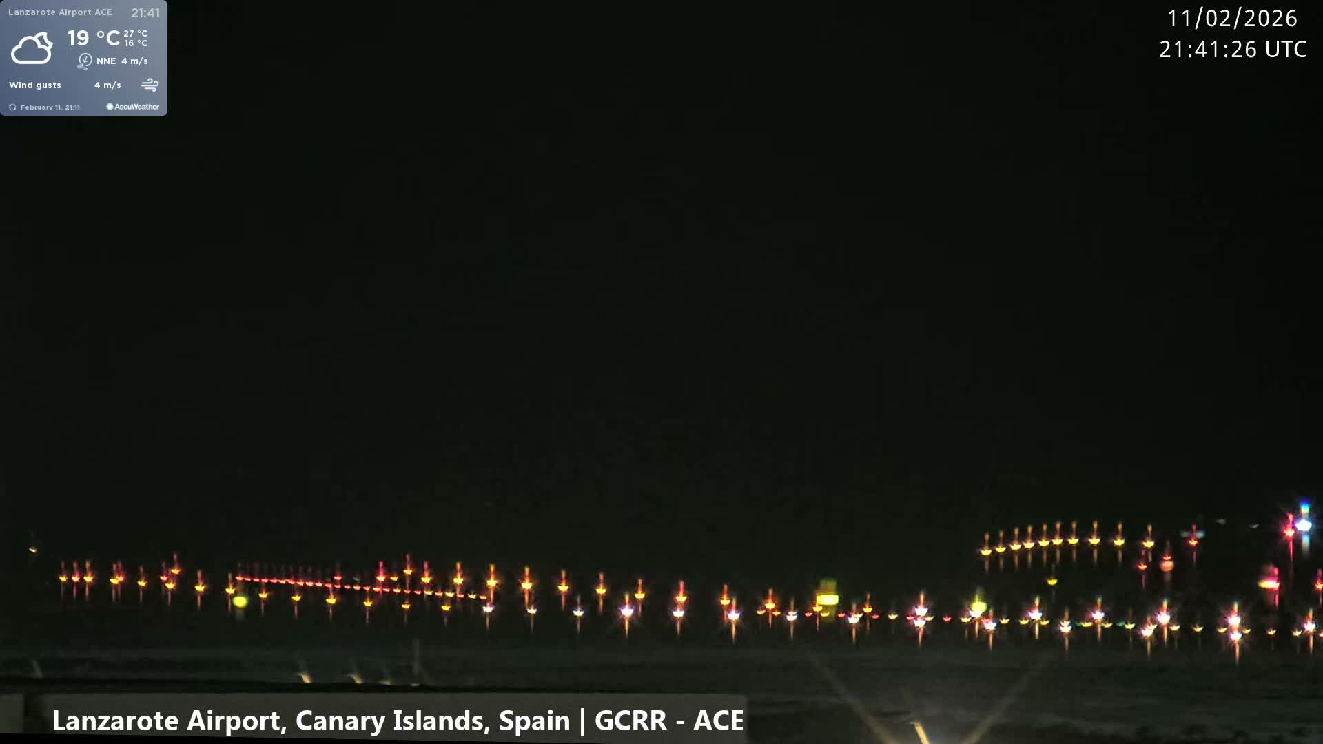 Lanzarote Airport from Inside Live Cam ACE/GCRR - Las Palmas , Canary Islands ,  Spain