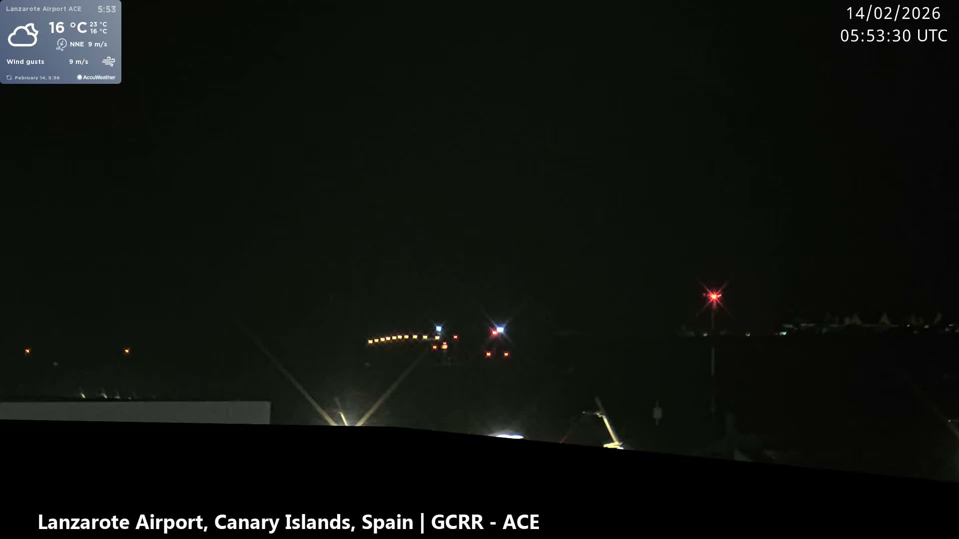 Lanzarote Airport from Inside Live Cam ACE/GCRR - Las Palmas , Canary Islands ,  Spain
