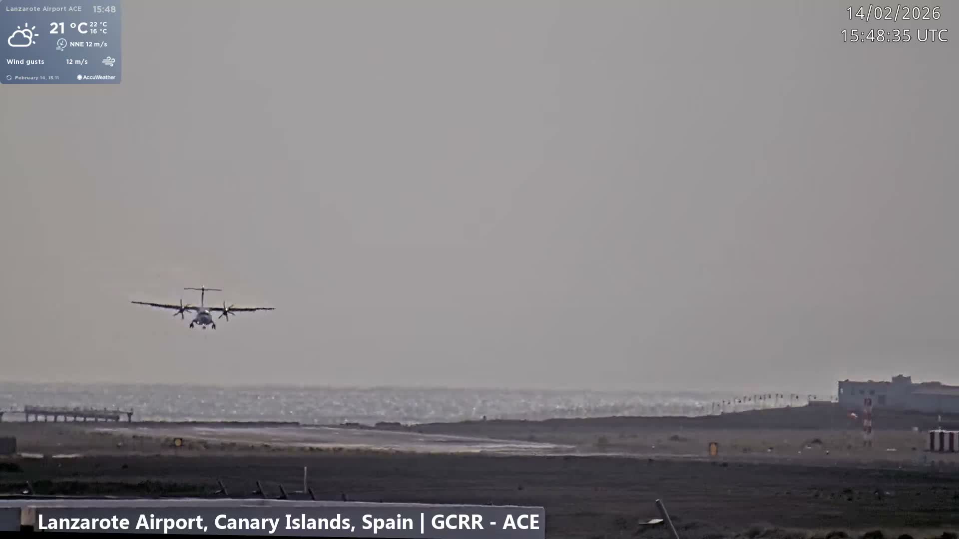 Lanzarote Airport from Inside Live Cam ACE/GCRR - Las Palmas , Canary Islands ,  Spain
