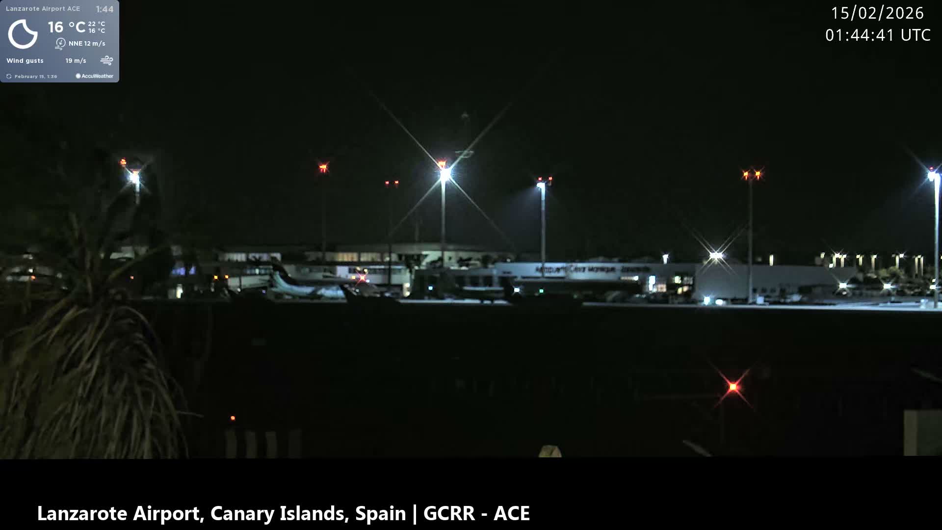 Lanzarote Airport from Inside Live Cam ACE/GCRR - Las Palmas , Canary Islands ,  Spain