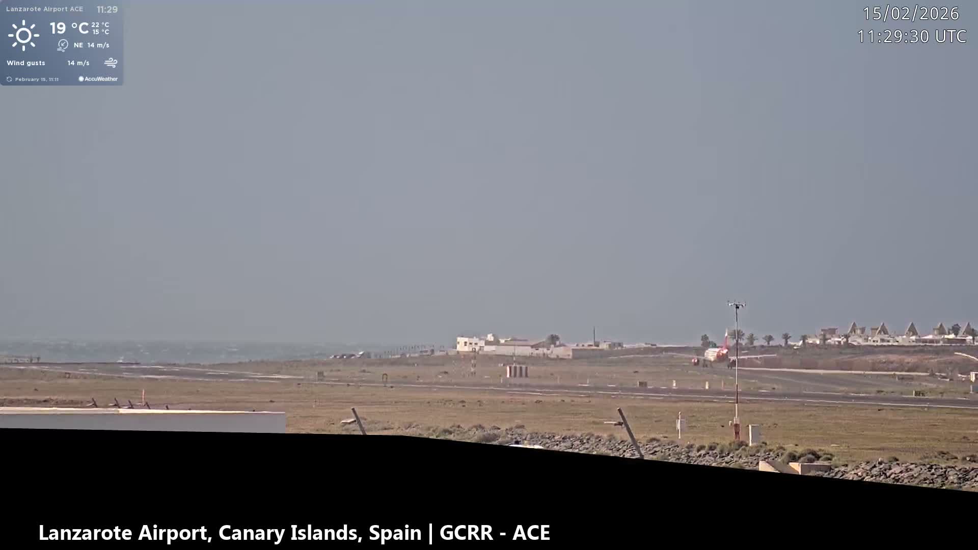 Lanzarote Airport from Inside Live Cam ACE/GCRR - Las Palmas , Canary Islands ,  Spain