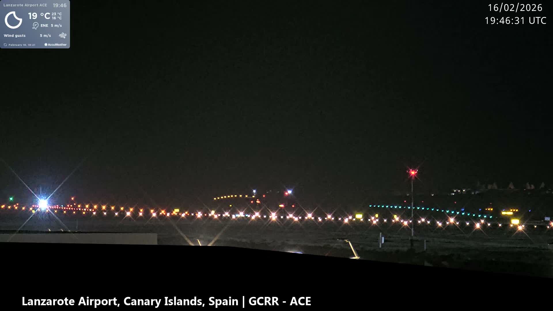 Lanzarote Airport from Inside Live Cam ACE/GCRR - Las Palmas , Canary Islands ,  Spain