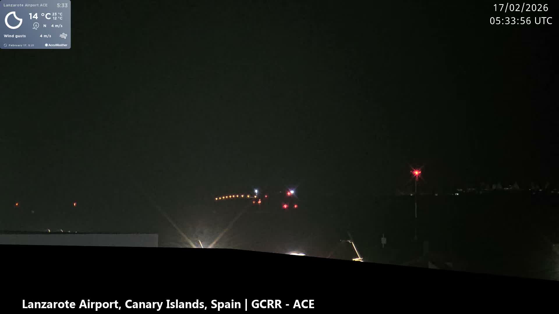 Lanzarote Airport from Inside Live Cam ACE/GCRR - Las Palmas , Canary Islands ,  Spain