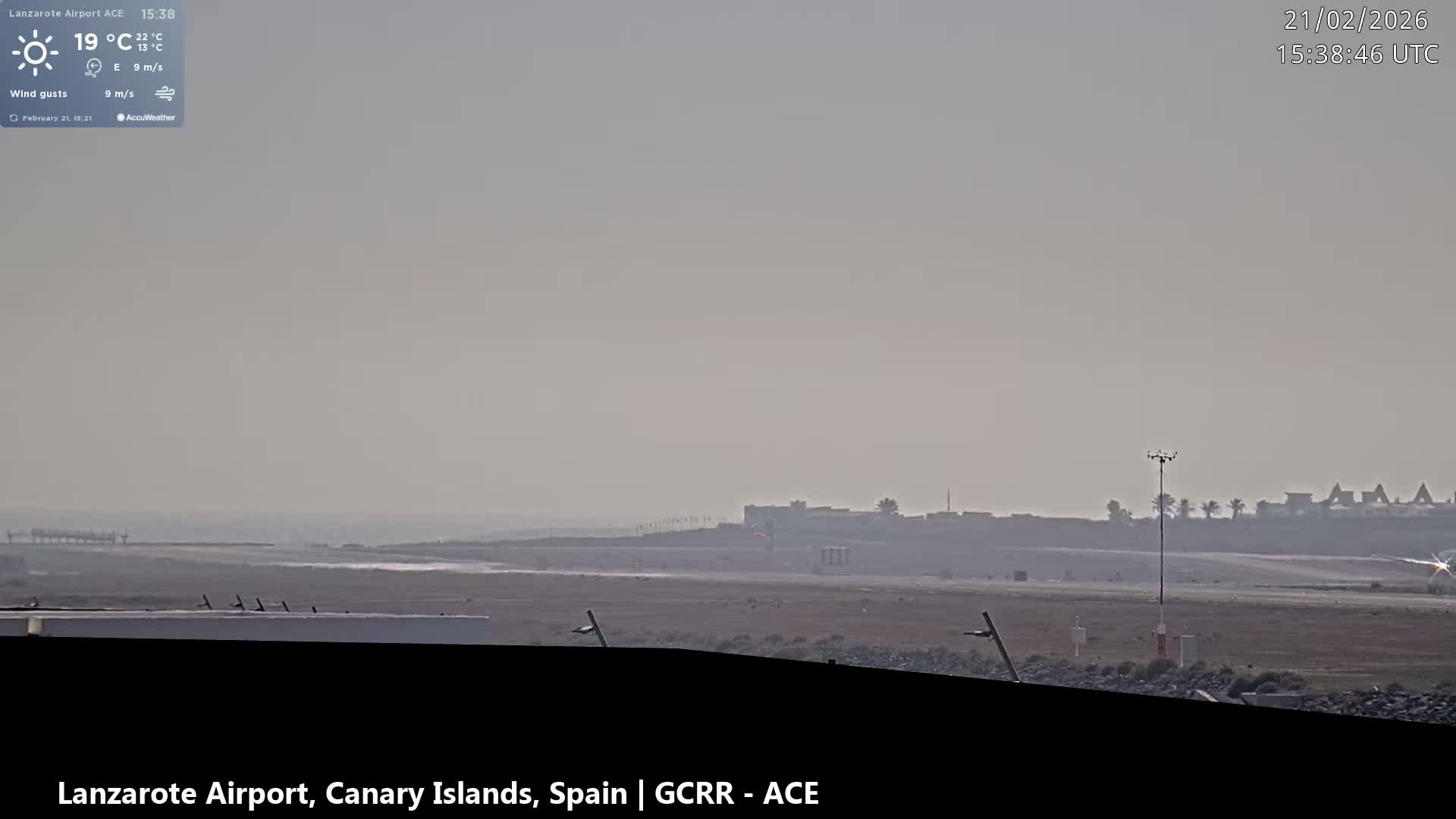 Lanzarote Airport from Inside Live Cam ACE/GCRR - Las Palmas , Canary Islands ,  Spain