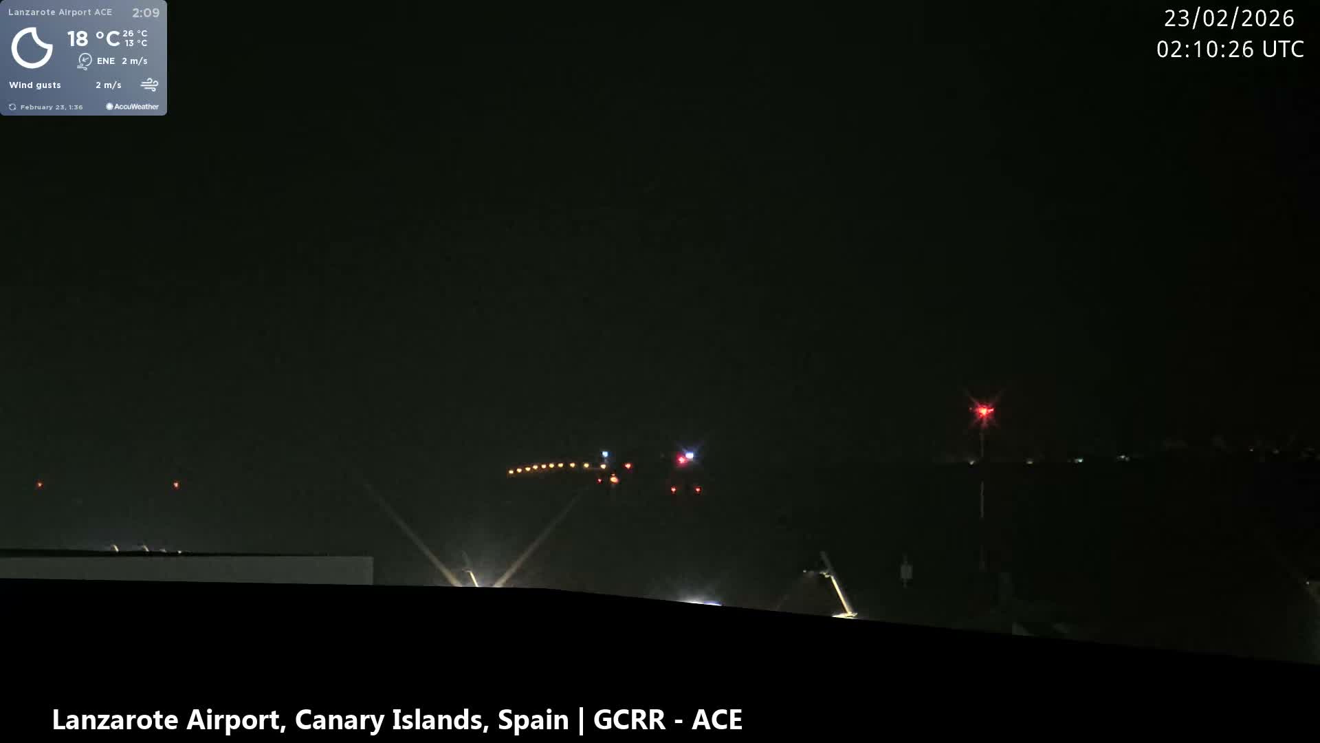 Lanzarote Airport from Inside Live Cam ACE/GCRR - Las Palmas , Canary Islands ,  Spain