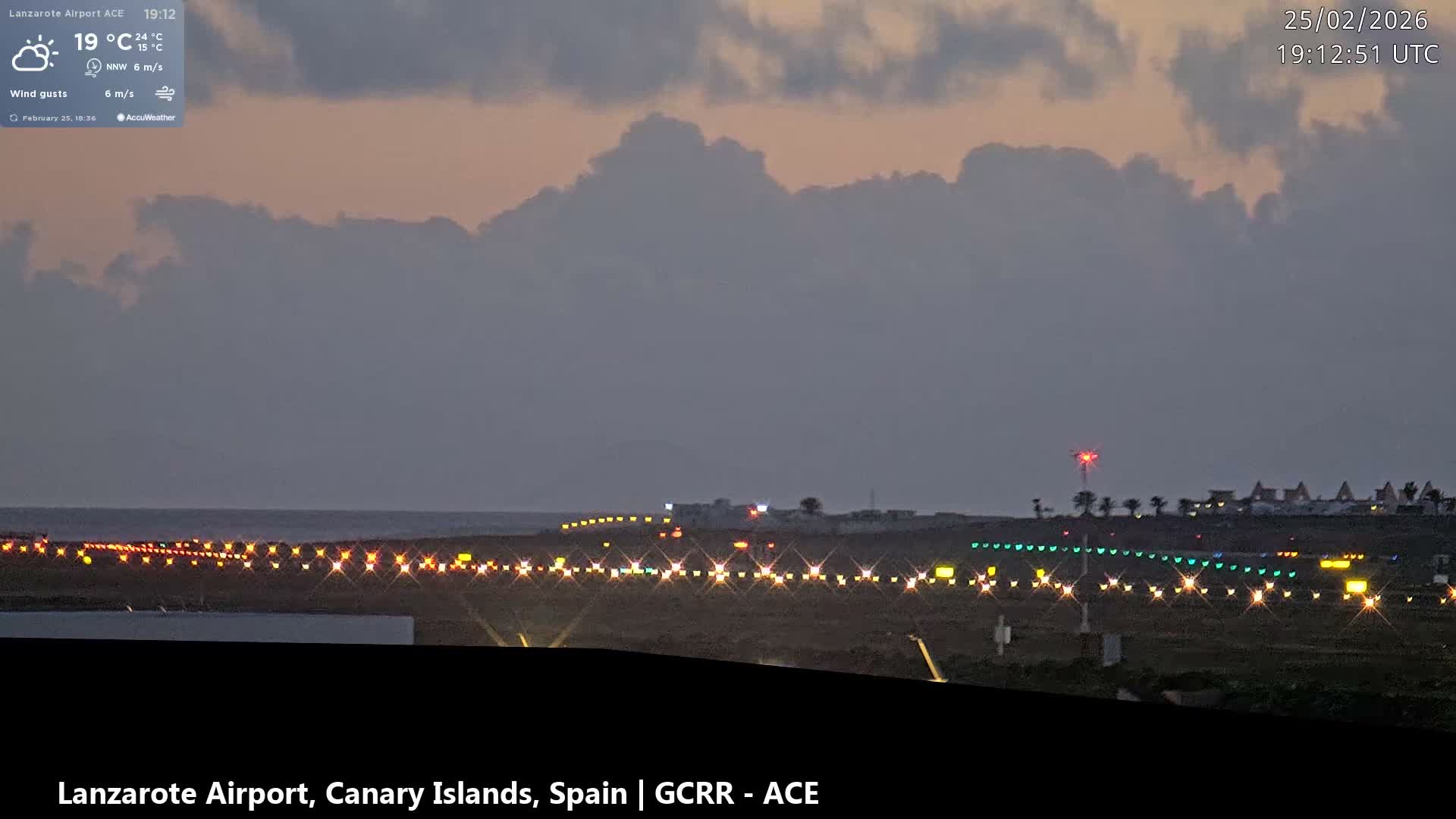 Lanzarote Airport from Inside Live Cam ACE/GCRR - Las Palmas , Canary Islands ,  Spain