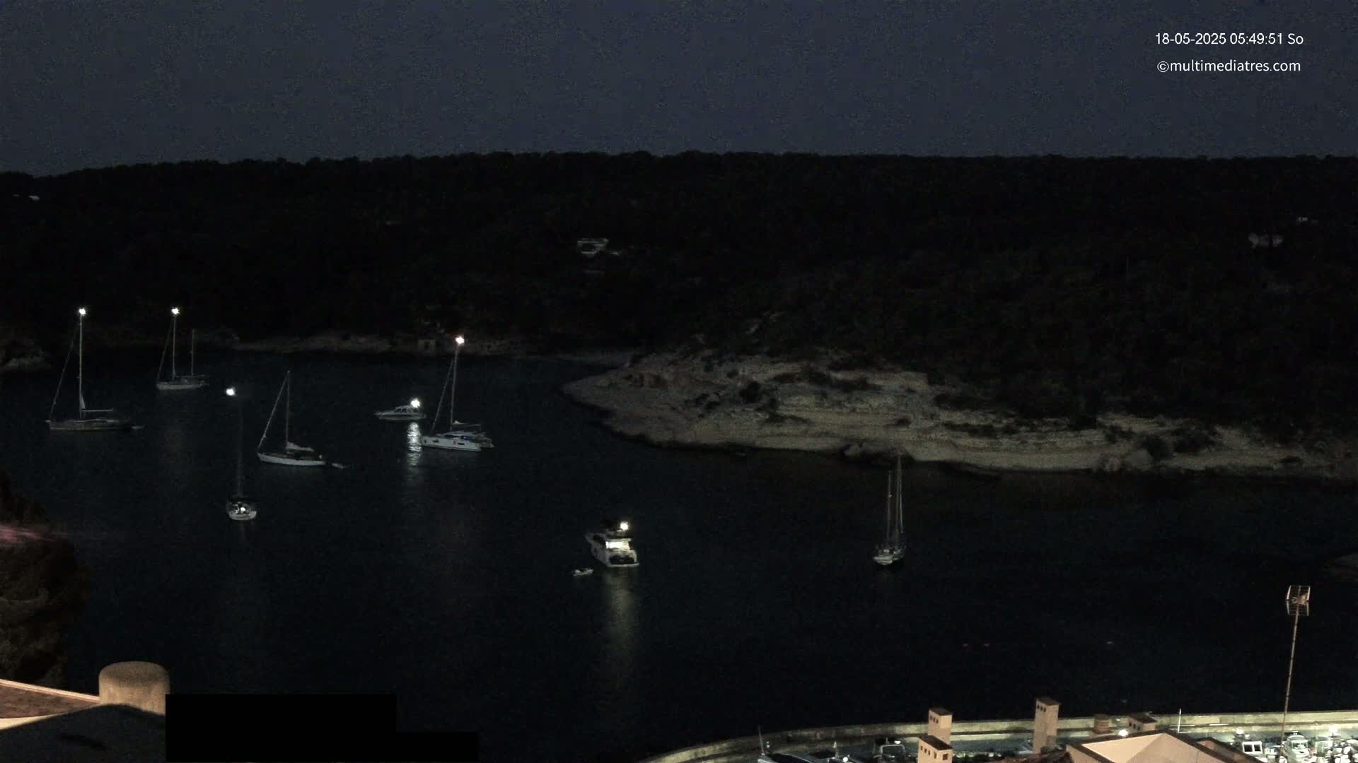 Cala Portal Vells Bay from Sol de Mallorca Live Cam - Mallorca, Balearic Islands, Spain