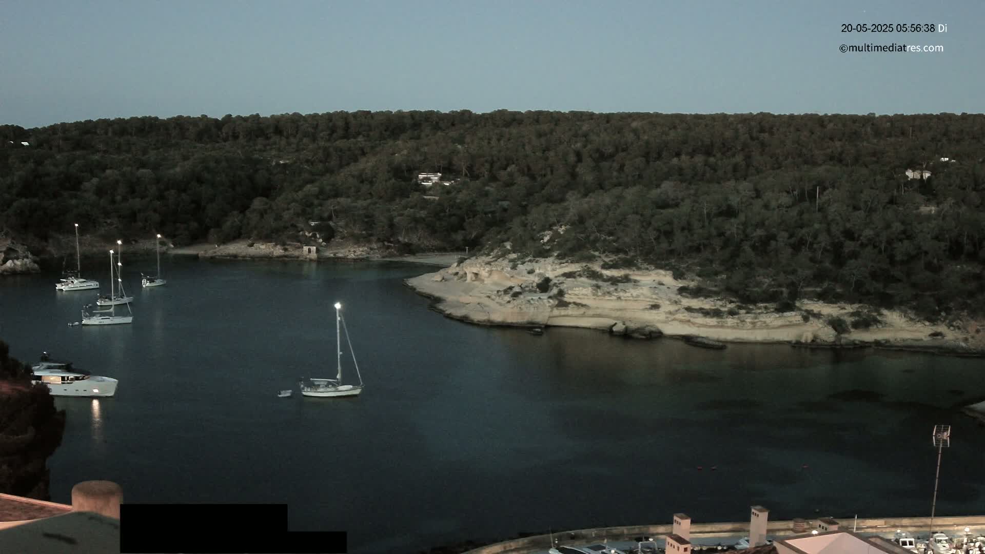Cala Portal Vells Bay from Sol de Mallorca Live Cam - Mallorca, Balearic Islands, Spain