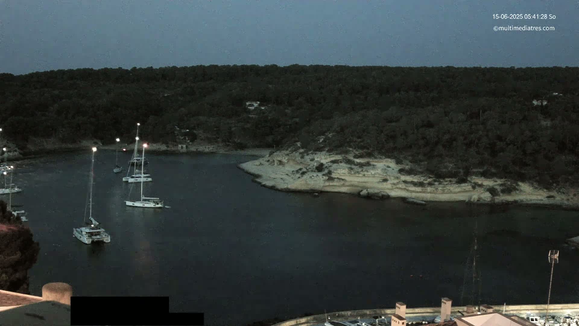 Cala Portal Vells Bay from Sol de Mallorca Live Cam - Mallorca, Balearic Islands, Spain