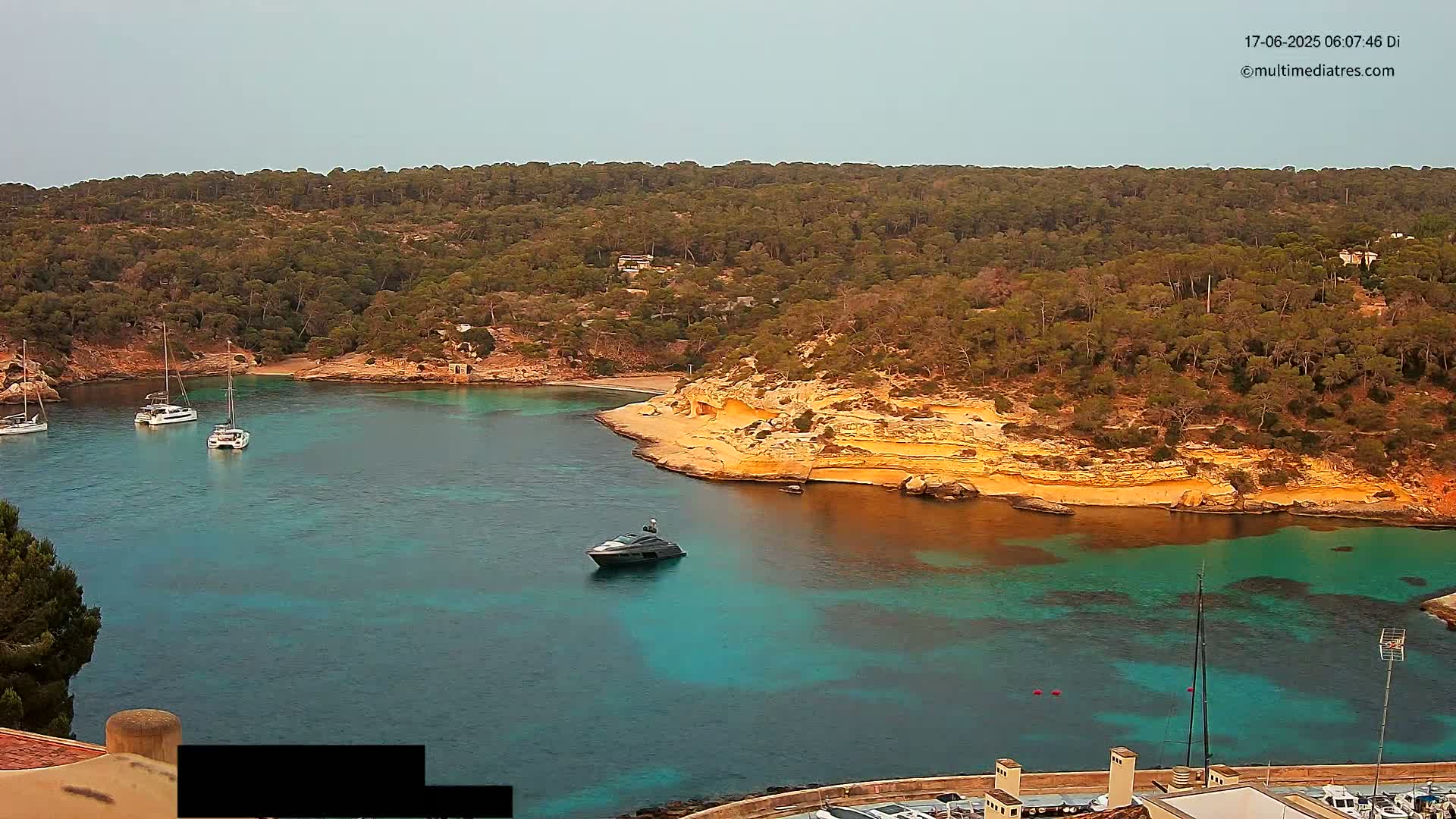 Cala Portal Vells Bay from Sol de Mallorca Live Cam - Mallorca, Balearic Islands, Spain