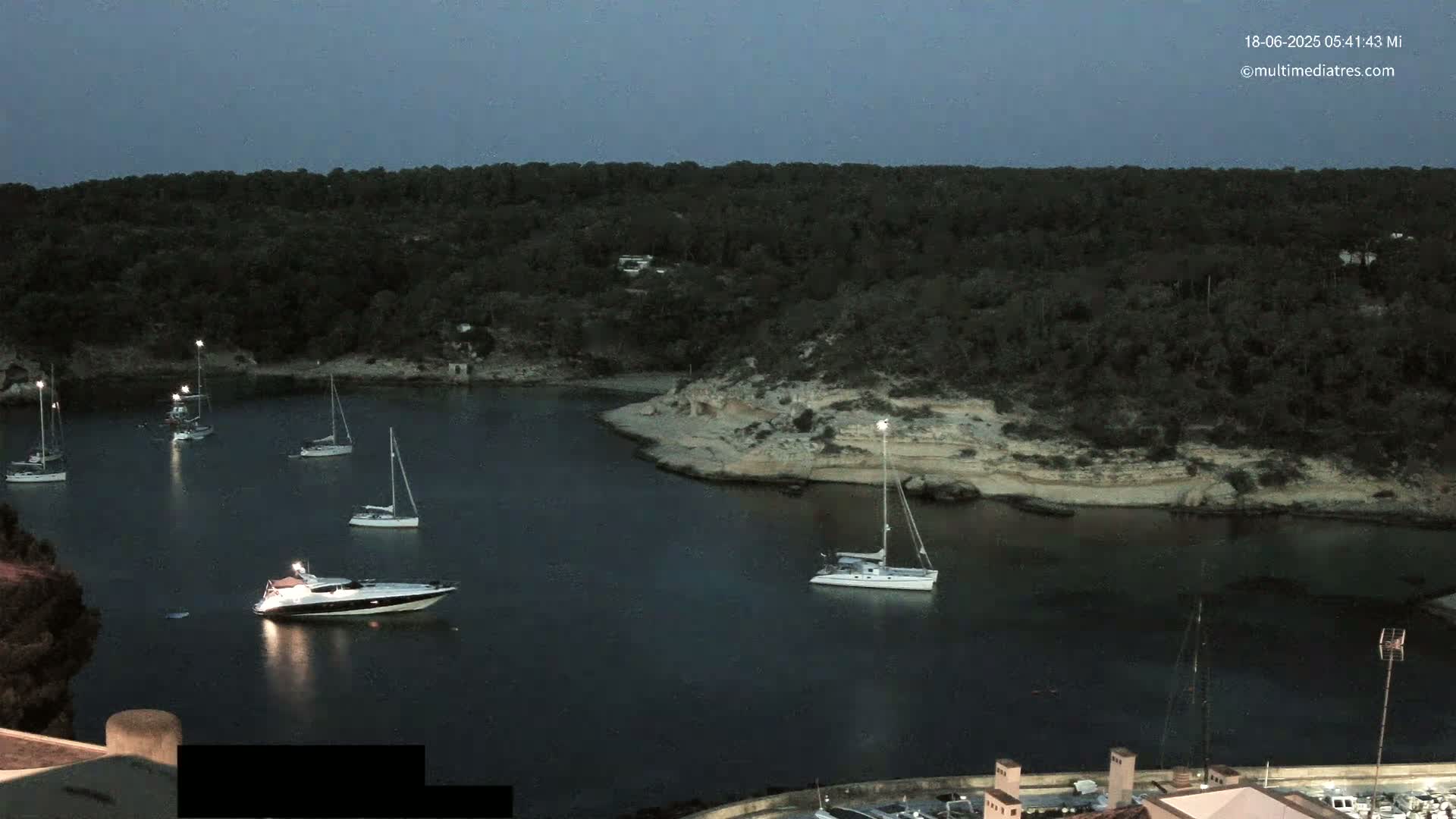 Cala Portal Vells Bay from Sol de Mallorca Live Cam - Mallorca, Balearic Islands, Spain