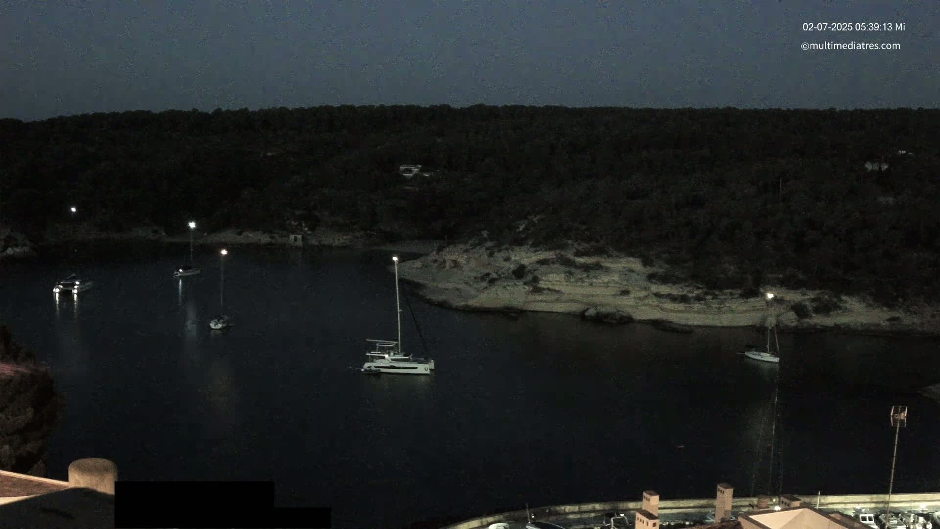 Cala Portal Vells Bay from Sol de Mallorca Live Cam - Mallorca, Balearic Islands, Spain