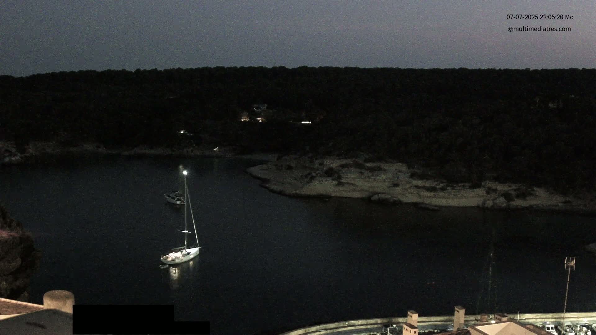Cala Portal Vells Bay from Sol de Mallorca Live Cam - Mallorca, Balearic Islands, Spain