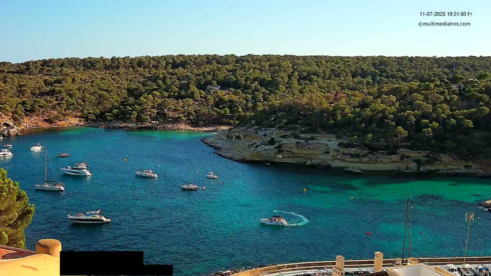 Cala Portal Vells Bay from Sol de Mallorca Live Cam - Mallorca, Balearic Islands, Spain