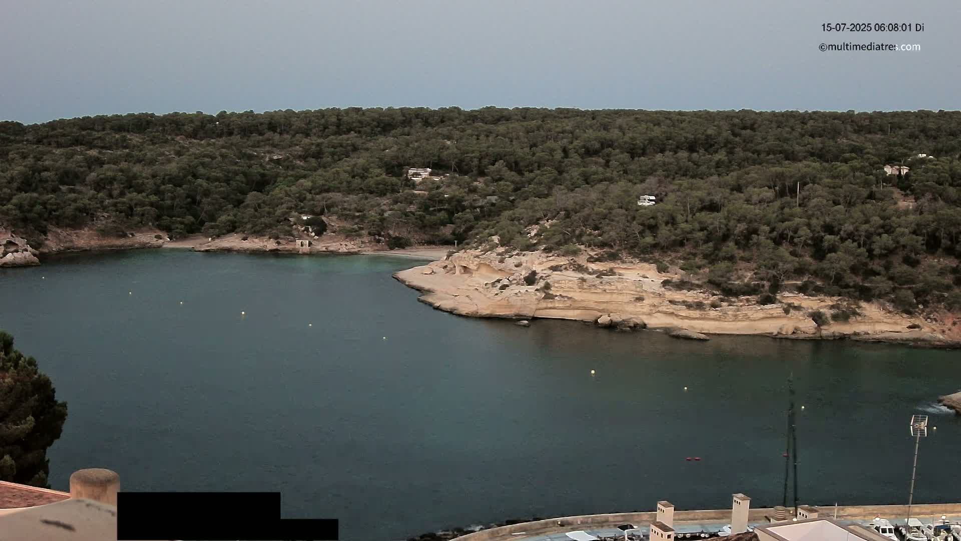 Cala Portal Vells Bay from Sol de Mallorca Live Cam - Mallorca, Balearic Islands, Spain