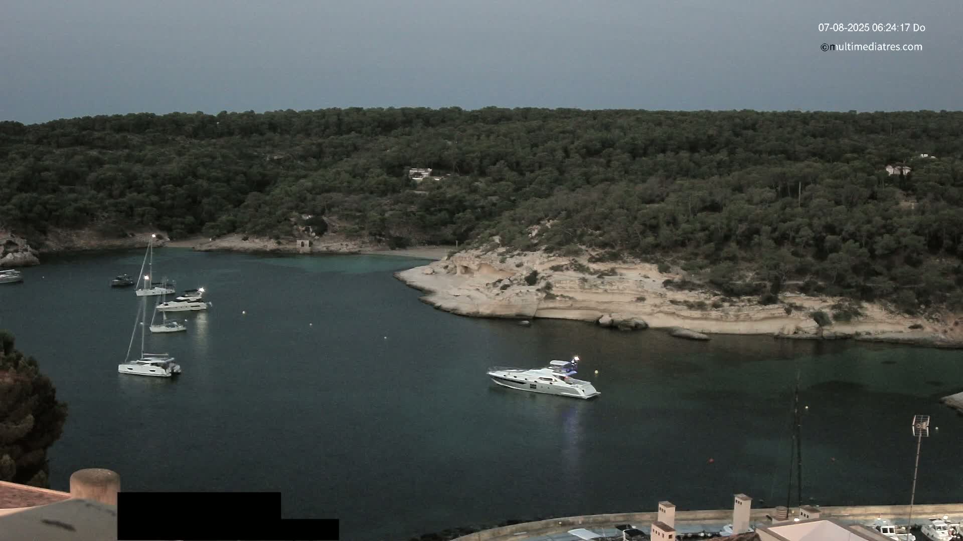 Cala Portal Vells Bay from Sol de Mallorca Live Cam - Mallorca, Balearic Islands, Spain