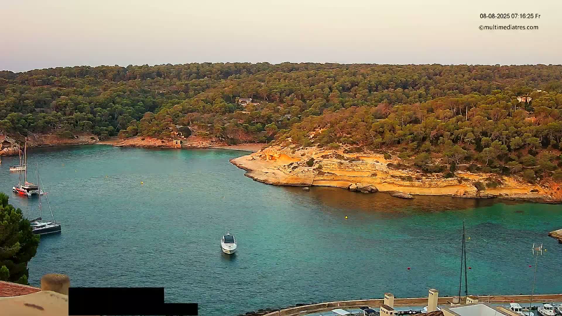 Cala Portal Vells Bay from Sol de Mallorca Live Cam - Mallorca, Balearic Islands, Spain