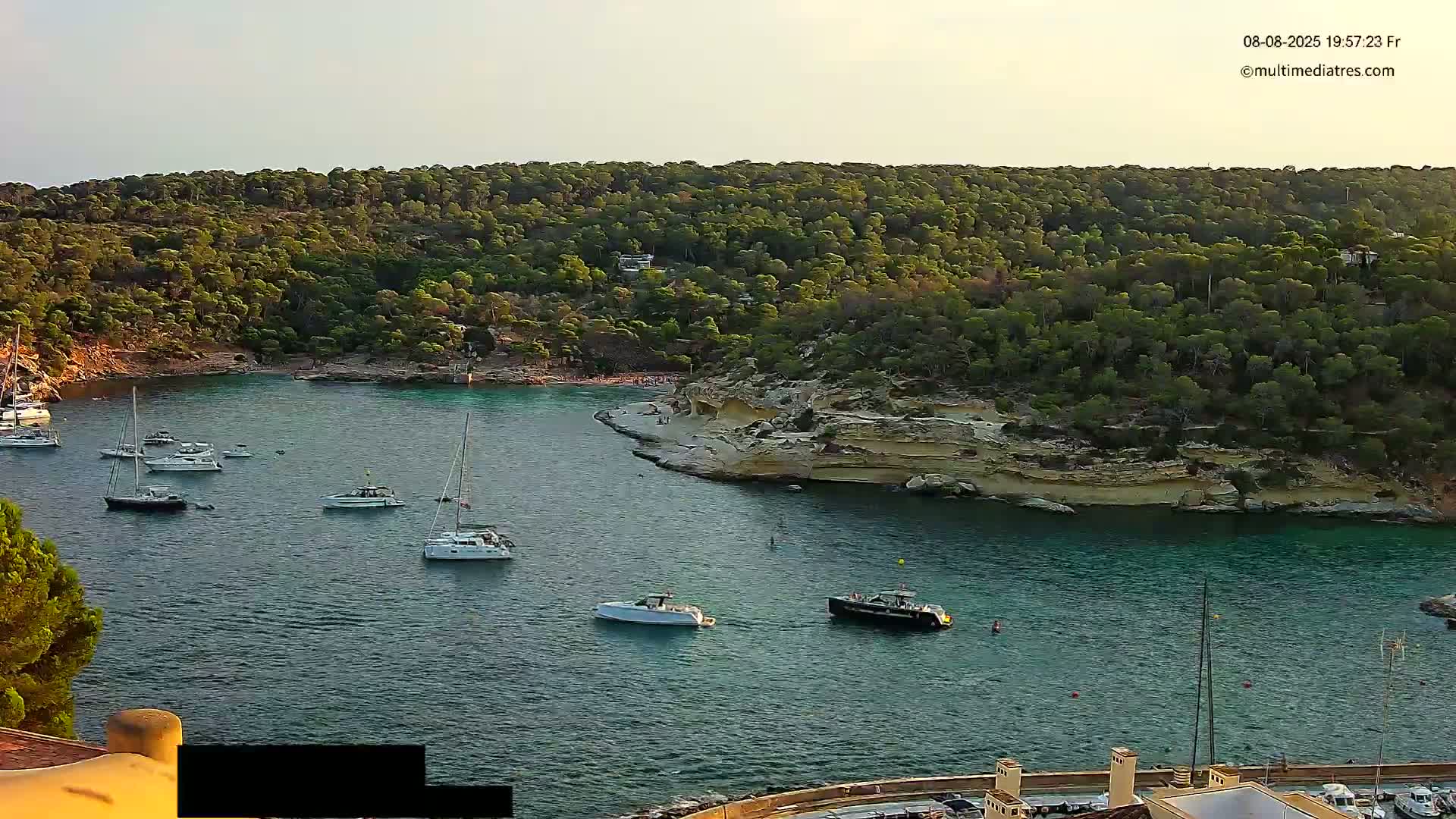 Cala Portal Vells Bay from Sol de Mallorca Live Cam - Mallorca, Balearic Islands, Spain