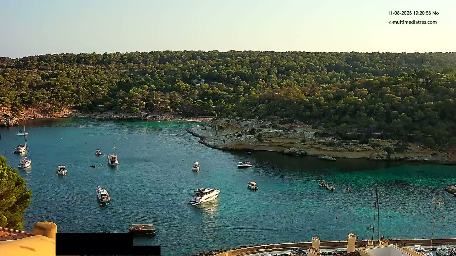 Cala Portal Vells Bay from Sol de Mallorca Live Cam - Mallorca, Balearic Islands, Spain