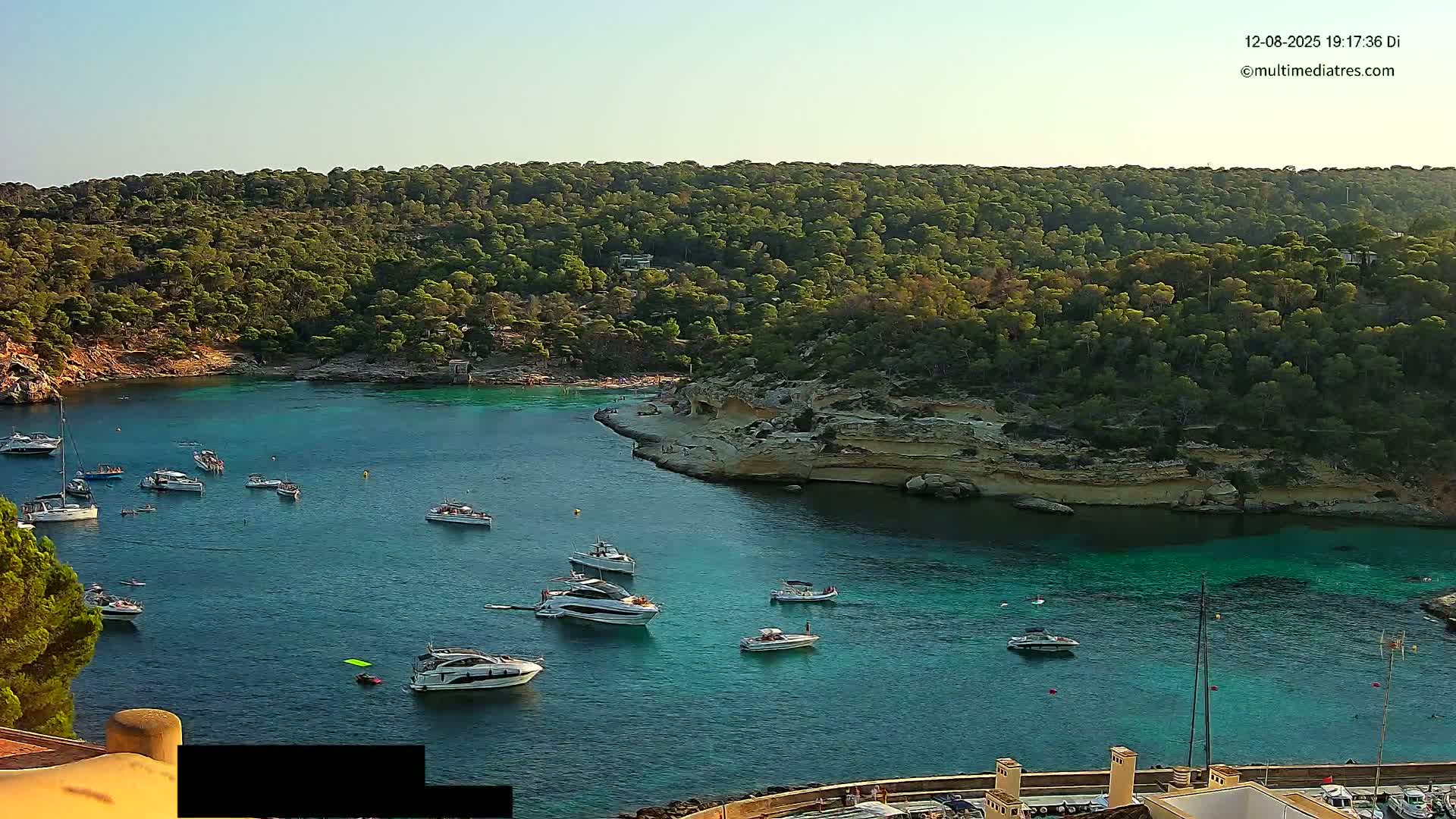 Cala Portal Vells Bay from Sol de Mallorca Live Cam - Mallorca, Balearic Islands, Spain