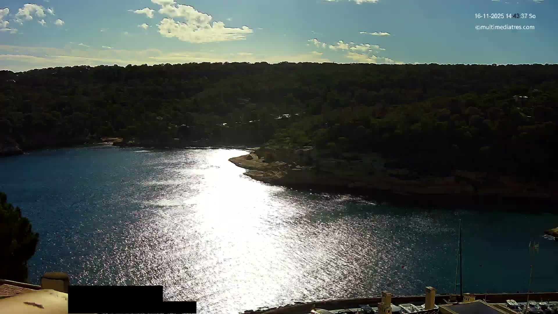 Cala Portal Vells Bay from Sol de Mallorca Live Cam - Mallorca, Balearic Islands, Spain