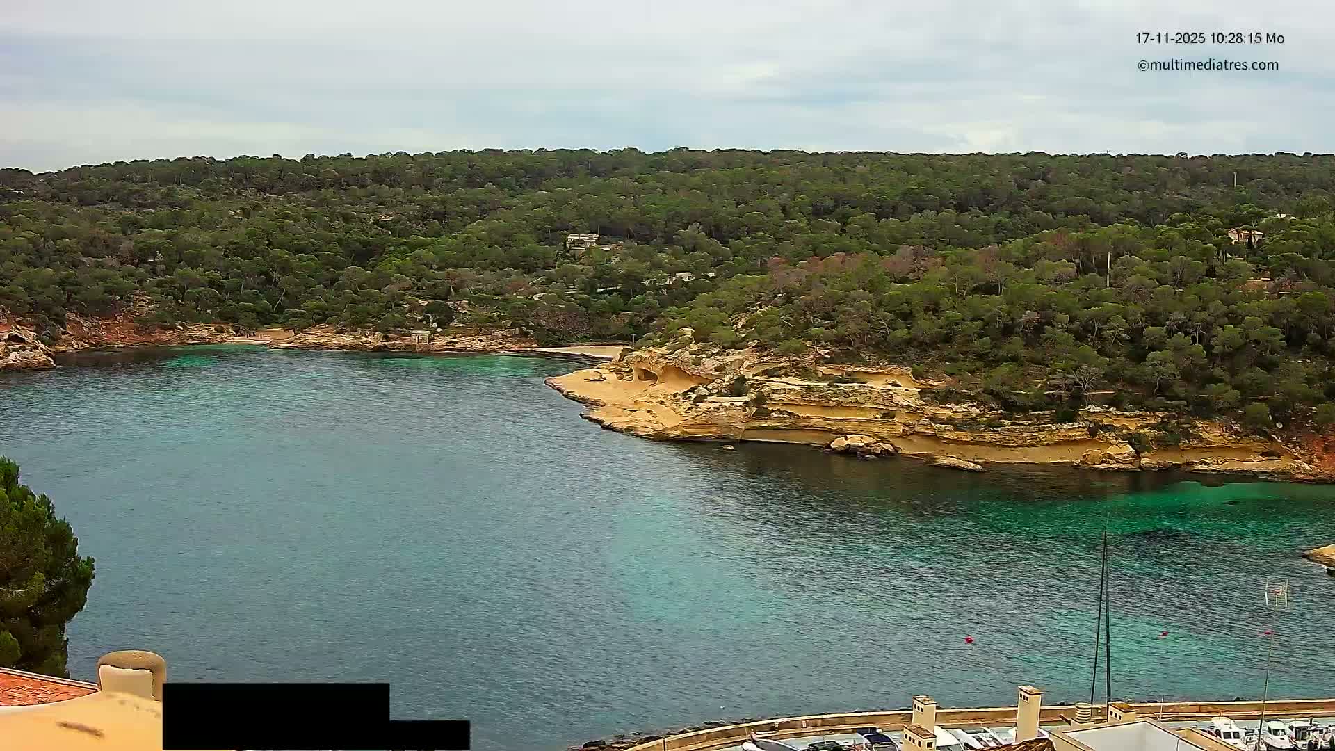 Cala Portal Vells Bay from Sol de Mallorca Live Cam - Mallorca, Balearic Islands, Spain