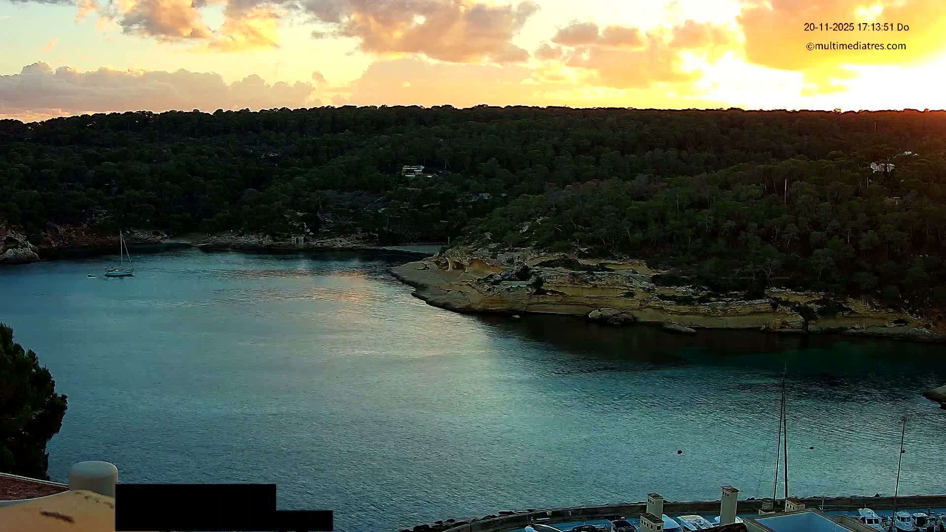 Cala Portal Vells Bay from Sol de Mallorca Live Cam - Mallorca, Balearic Islands, Spain