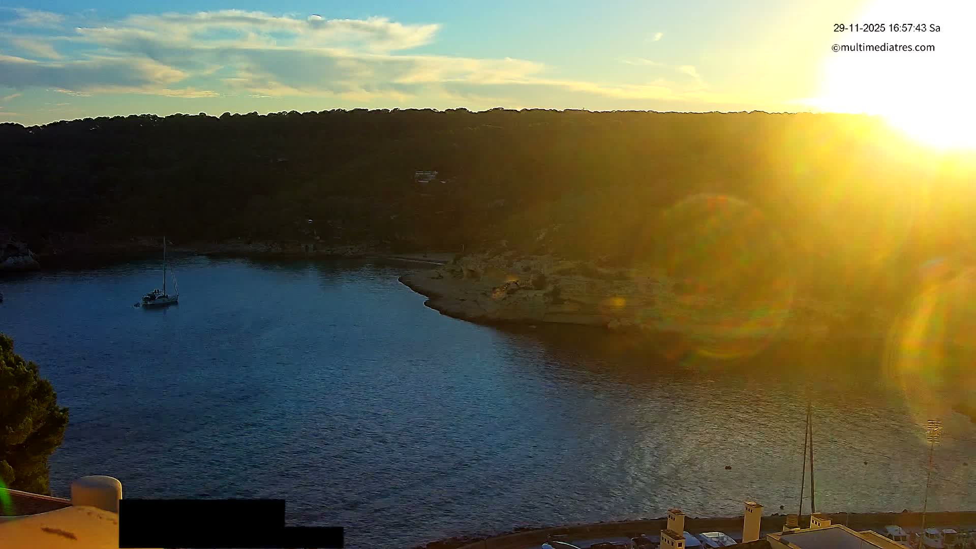 Cala Portal Vells Bay from Sol de Mallorca Live Cam - Mallorca, Balearic Islands, Spain