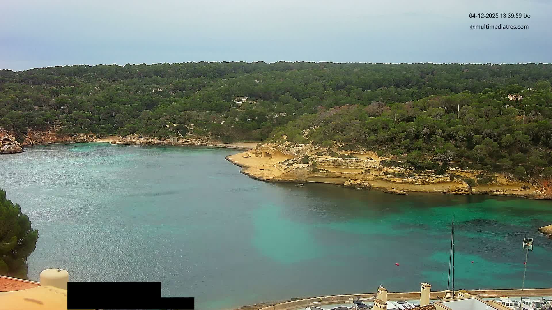 Cala Portal Vells Bay from Sol de Mallorca Live Cam - Mallorca, Balearic Islands, Spain