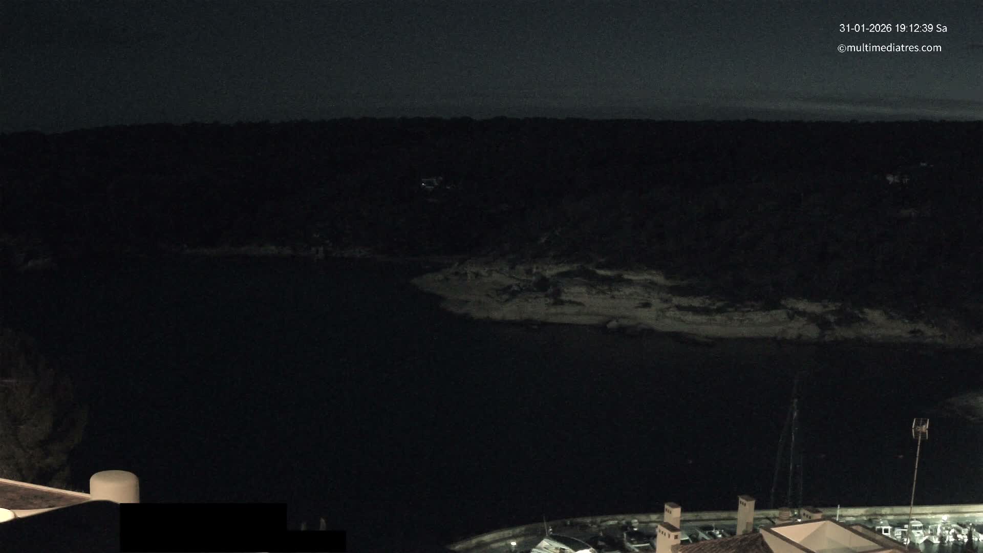 Cala Portal Vells Bay from Sol de Mallorca Live Cam - Mallorca, Balearic Islands, Spain