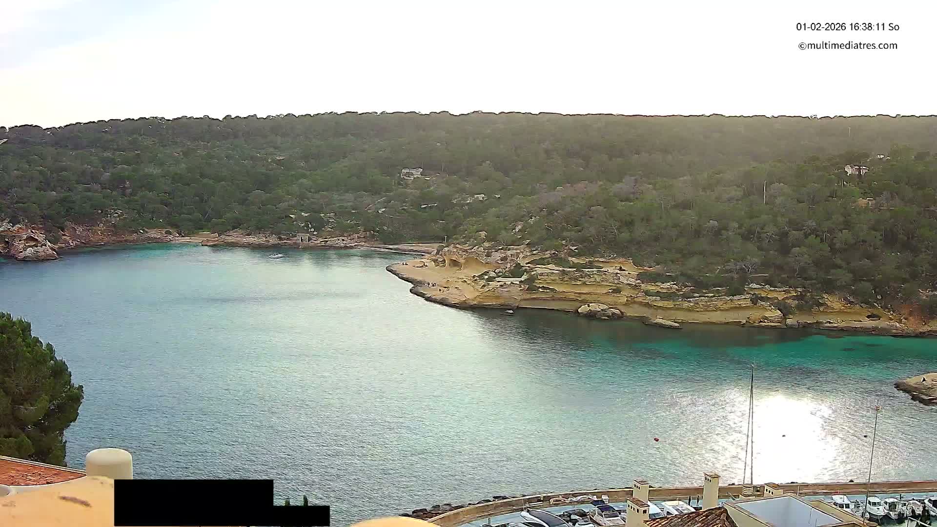 Cala Portal Vells Bay from Sol de Mallorca Live Cam - Mallorca, Balearic Islands, Spain