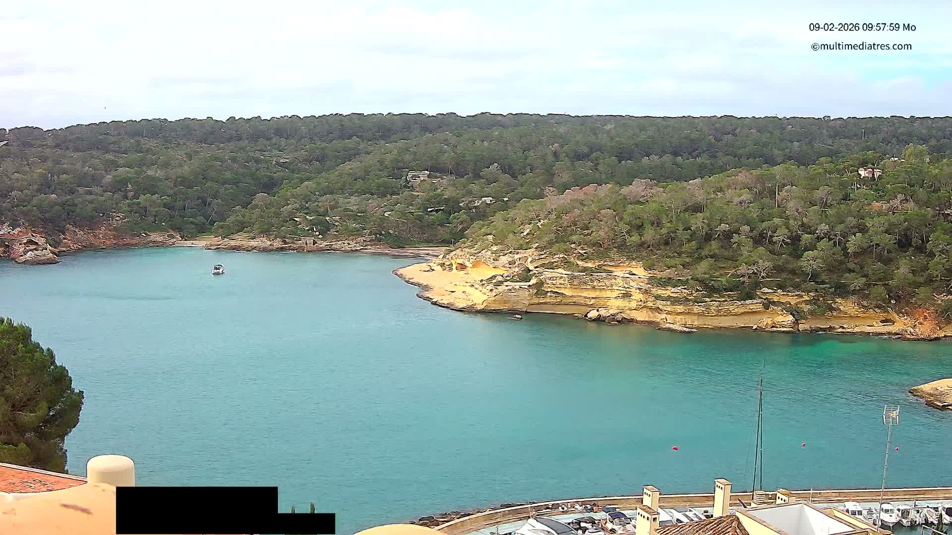 Cala Portal Vells Bay from Sol de Mallorca Live Cam - Mallorca, Balearic Islands, Spain