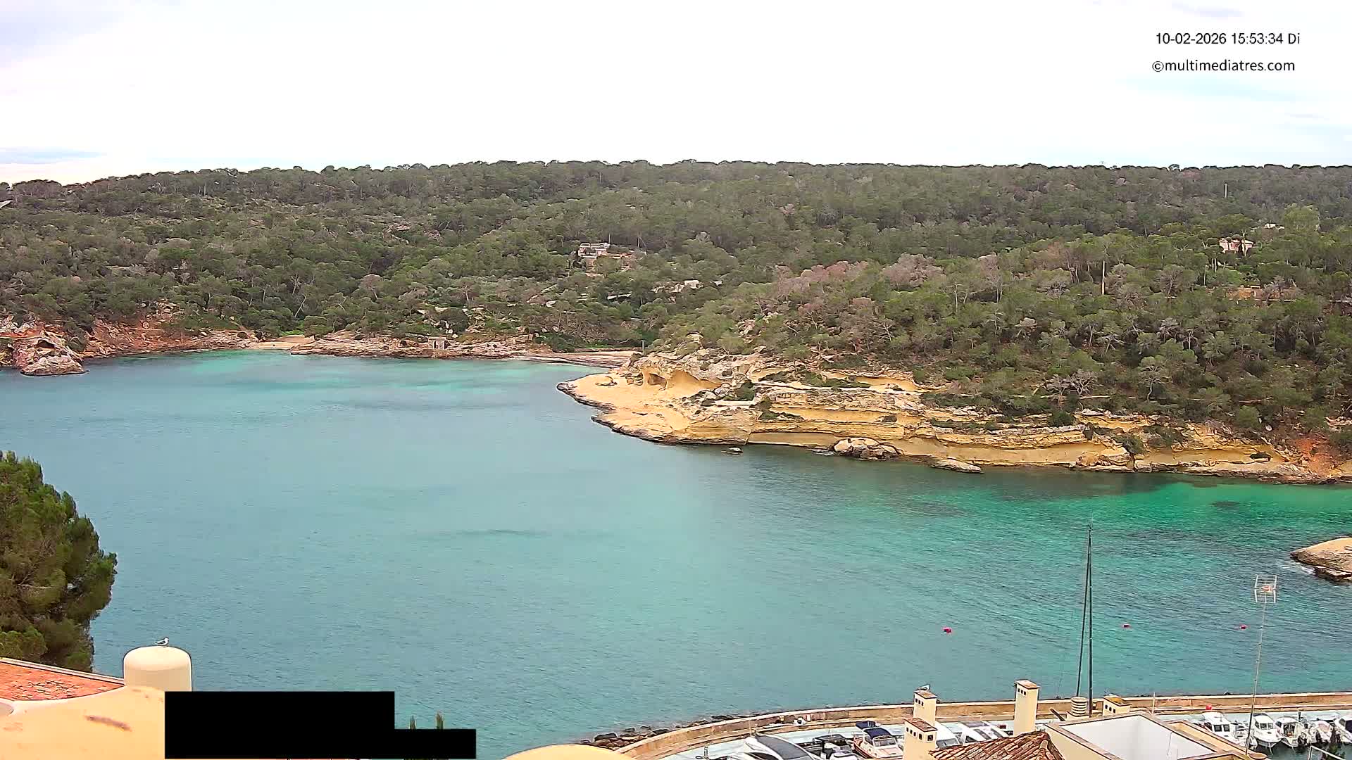 Cala Portal Vells Bay from Sol de Mallorca Live Cam - Mallorca, Balearic Islands, Spain